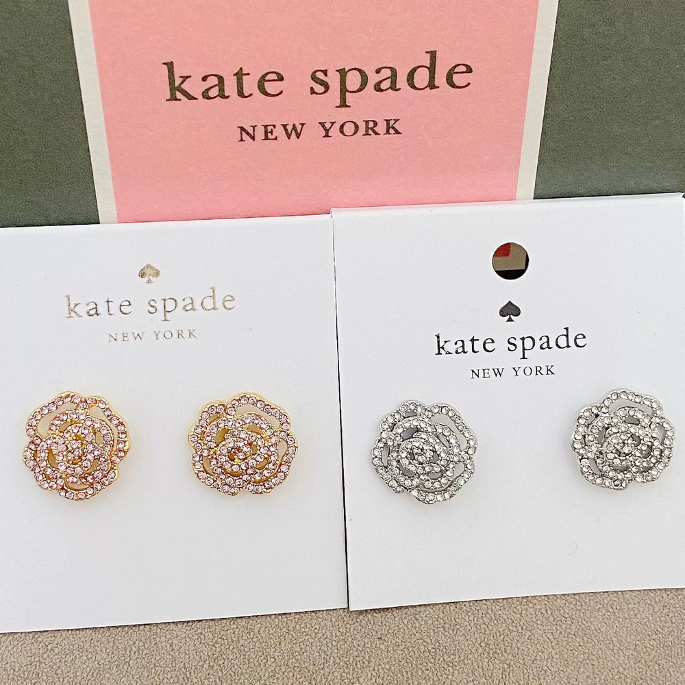kate spade Hollow Rose Earrings Full Diamond